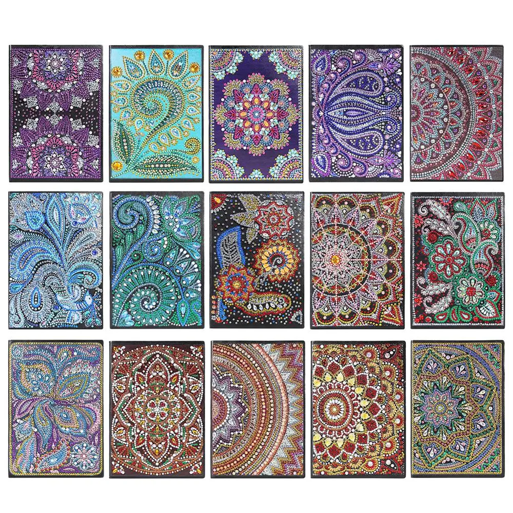 Сделай сам алмазная живопись особой формы мандала 50 страниц скетчбук А5 блокнот