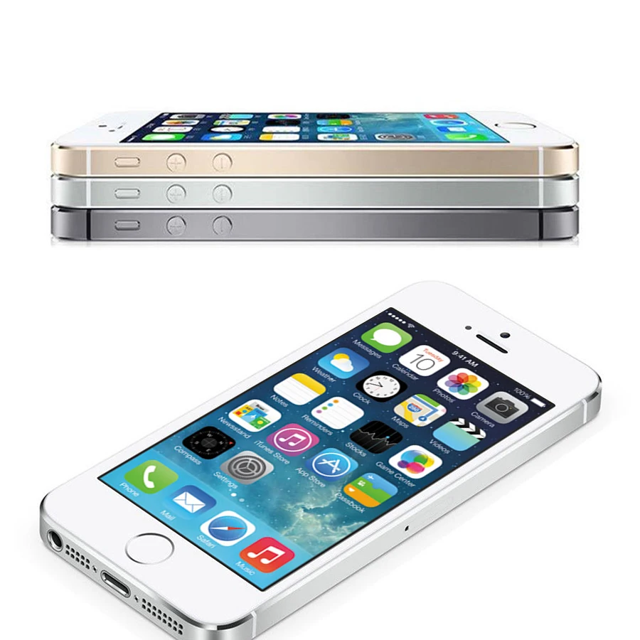 Мобильный телефон Apple iphone 5s 4," 1 ГБ ОЗУ 1 ГБ/32 ГБ/64 Гб ПЗУ 640x1136 pixel8.0MP 1560 мАч отпечаток пальца смартфон
