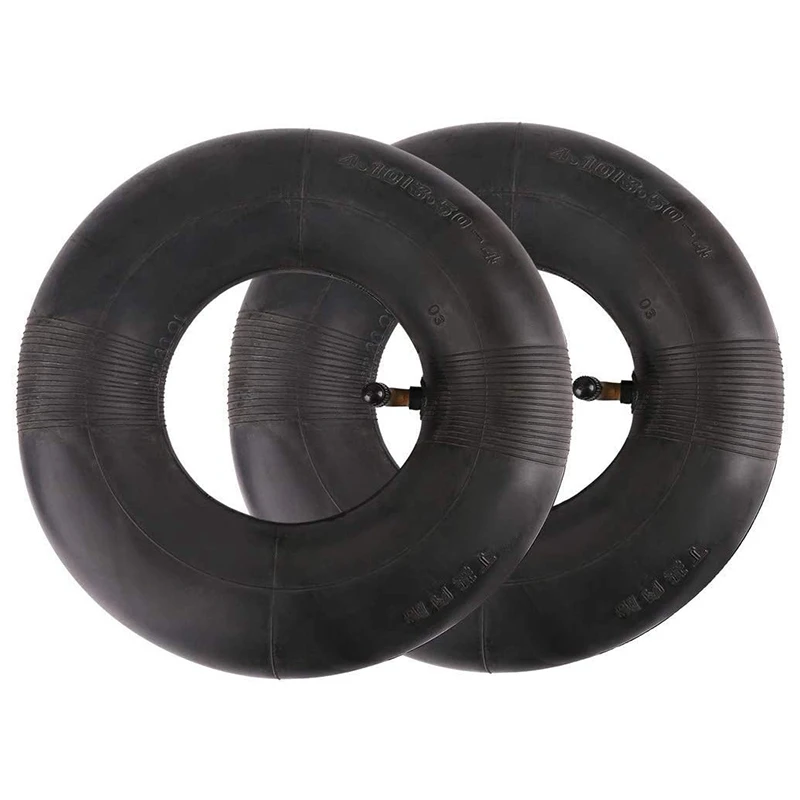 

2 PCS 4.10/3.50-4 Inch Inner Tube Tire for Hand Truck, Dolly, Hand Cart, Garden Cart, Lawn Mower,4.10-4 Replacement Tube