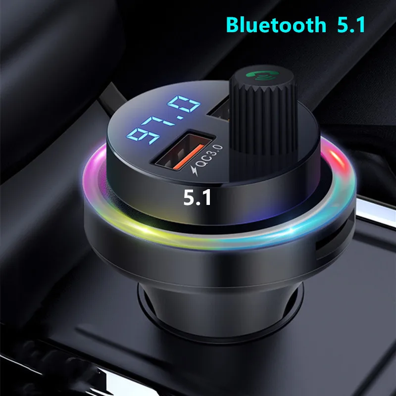 Быстрое Автомобильное зарядное устройство Bluetooth 5 1 fm передатчик автомобильный