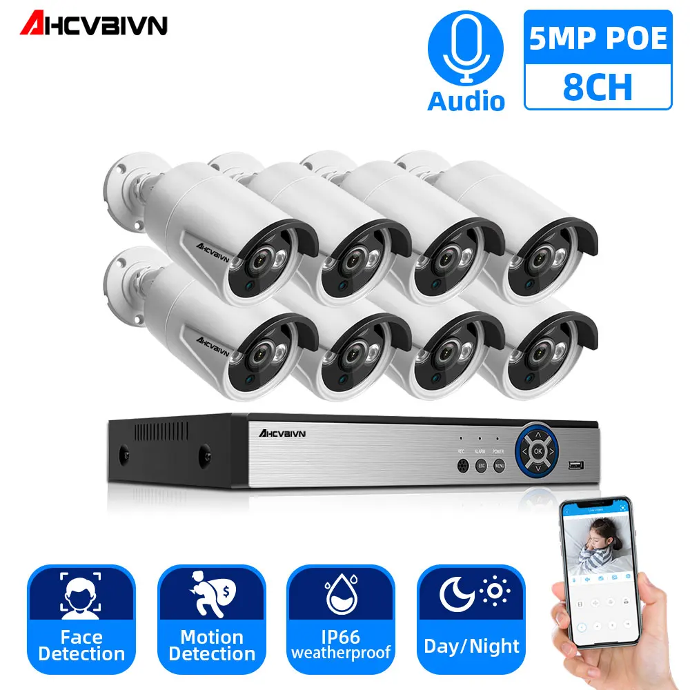 

Real time face detection Security System 8CH NVR Kit POE IP Camera IR Outdoor IP66 Motion Detection CCTV Video Surveillance Kits