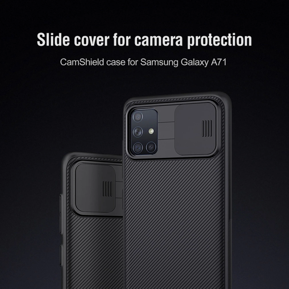 Для Samsung Galaxy A71 камера чехол Nillkin Роскошная текстура спортивные силиконовые Camshield