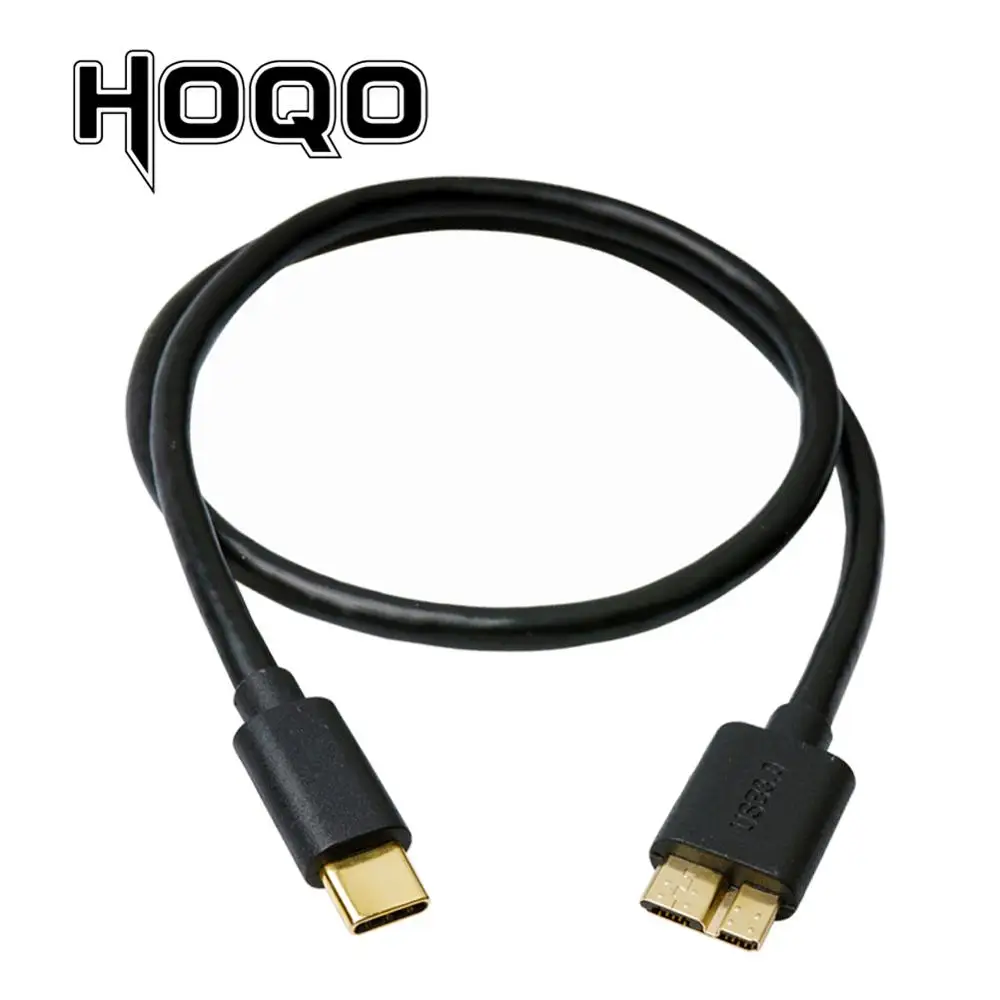 

Hoqo USB 3.0 Type-C to Micro B portable hard disk Cable,USB 3.0 Type-C to Micro-B Cord for Macbook Pro HDD Hard Drive Smartphone