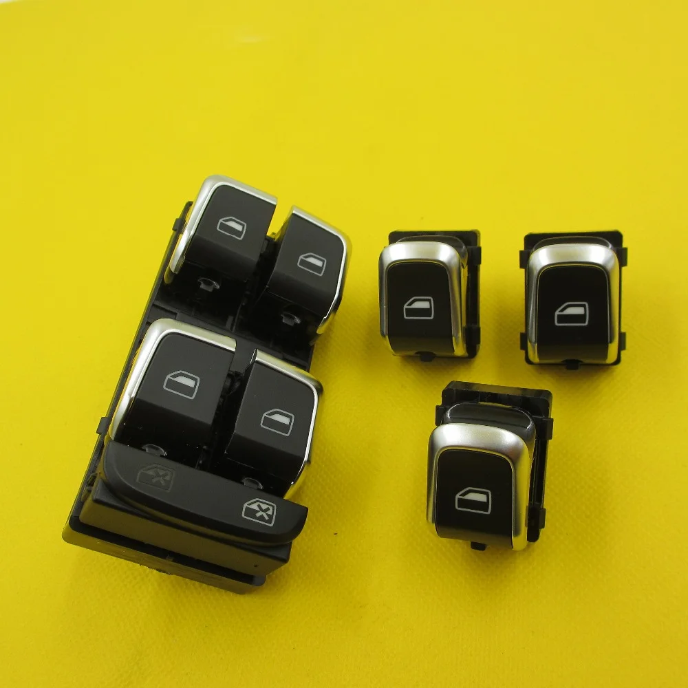4 PCS Автомобильный Электрический переключатель стеклоподъемника, зеркало, переключатель багажника, кнопка для Audi A4 B8 Q5 A5 2009 - Цвет: 4 PCS