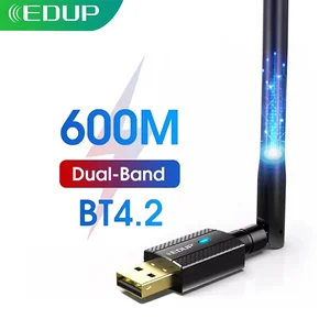 USB-адаптер EDUP 600M, Wi-Fi, Bluetooth 4,2, двухдиапазонный, 2,4 ГГц5 ГГц, беспроводной приемник сетевой карты Wi-Fi 802.11bnGAC для ПК, ноутбука