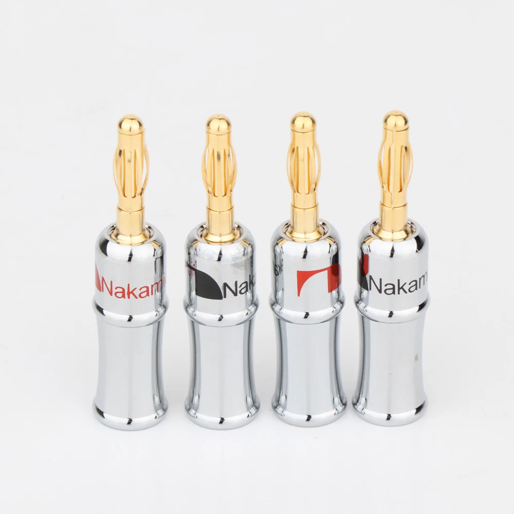 

12 шт. BA1400 хромированный банановый 24K позолоченный Штекерный разъем Nakamichi