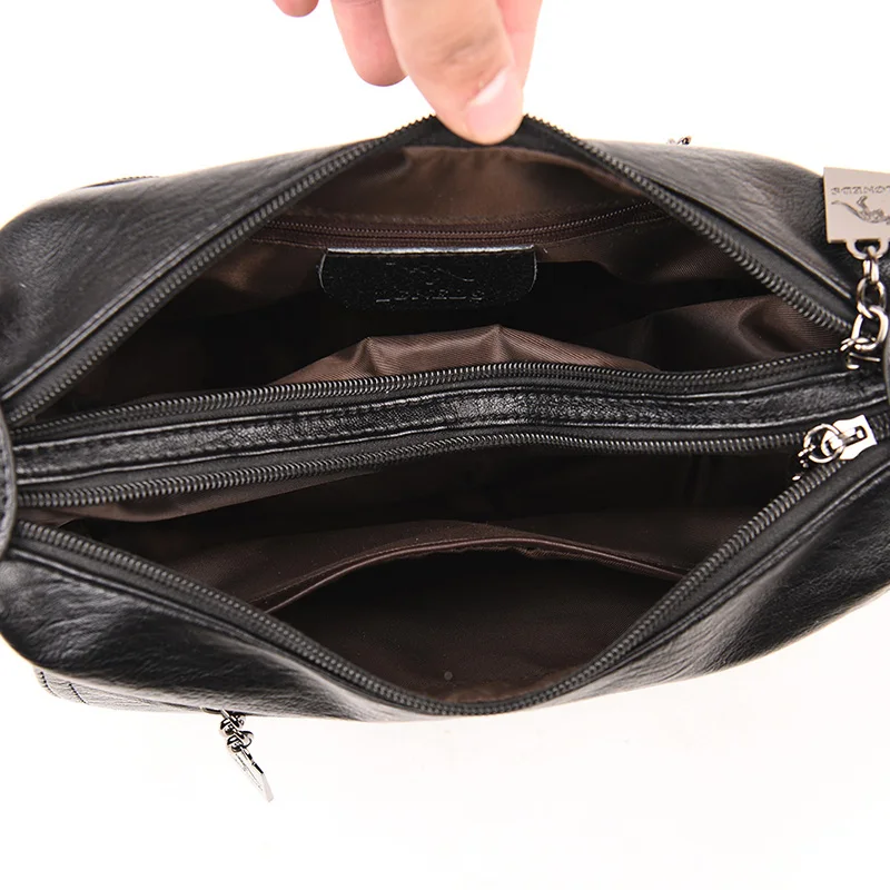 

Luxury Women Leather Handbag Vintage Large Capacity Shoulder Bag Lady Hot Sale Solid Crossbody Messenger Bags Sac De Luxe Femme