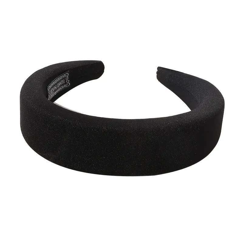 

Vintage Padded Headbands Cloth Fabric Sponge Head Hoop Soft Thick Candy Color Hair Hoop Fashion Simple Winter Hair Accessories