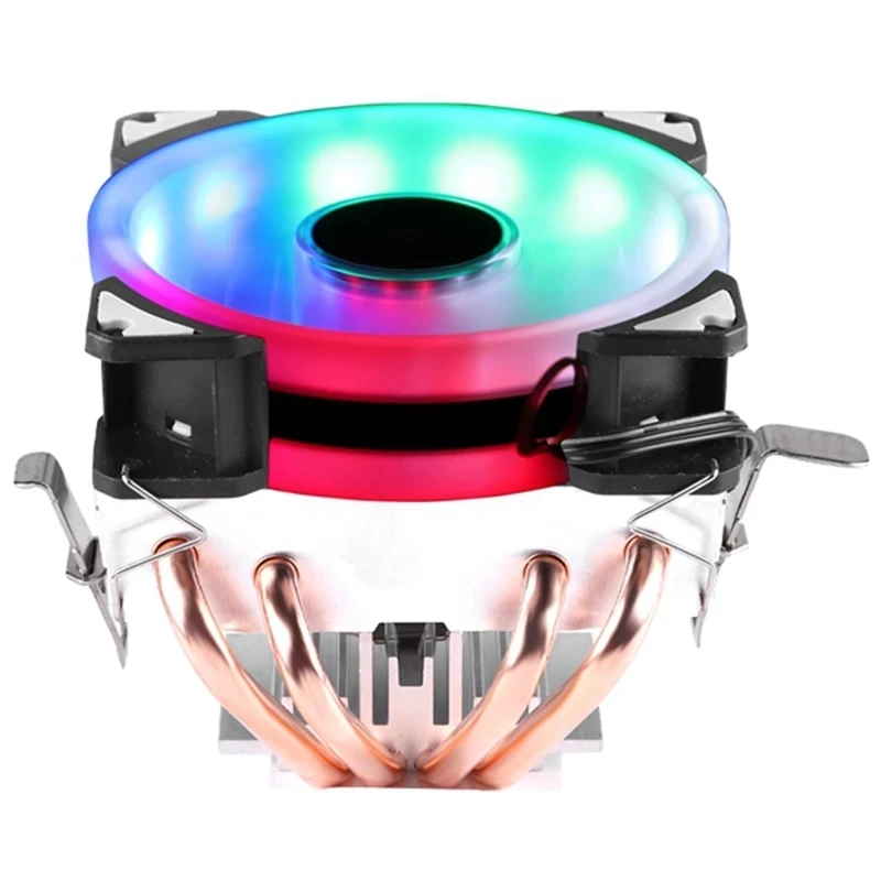 Вентилятор 9 см 4 контакта тепловых трубы 2 медных кулер для процессора семейная