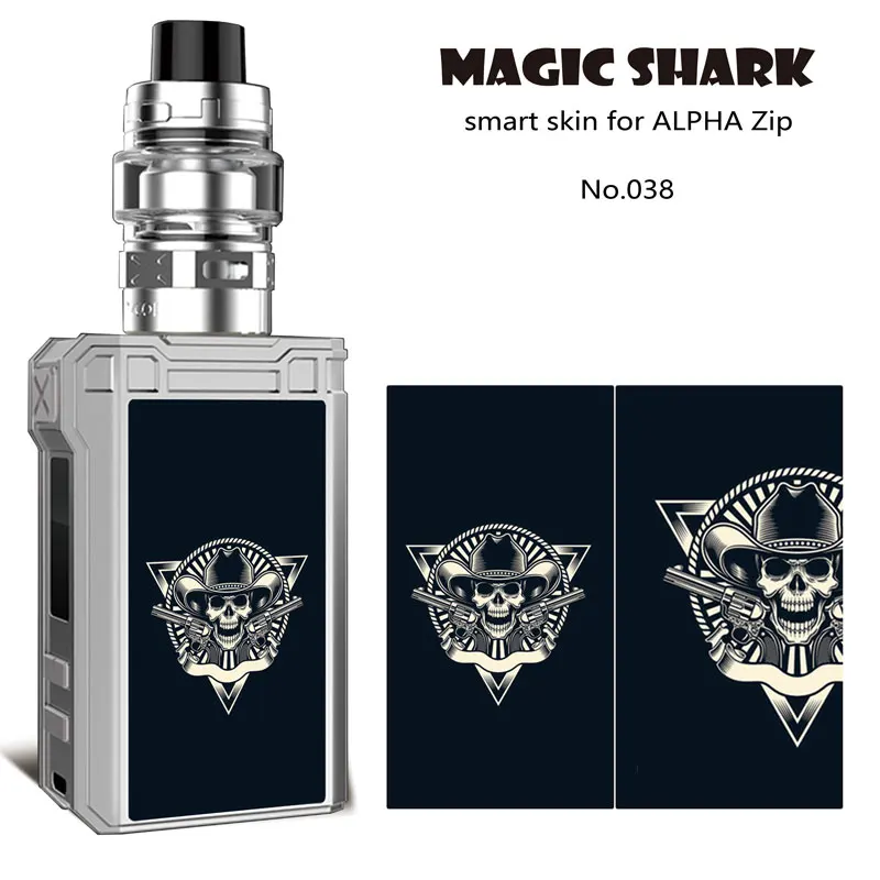 Magic Shark Skull Mario 2.5D Stereo Waterproof PVC No Fade Film Case Vape Cover Skin Sticker for Voopoo Alpha Zip | Мобильные