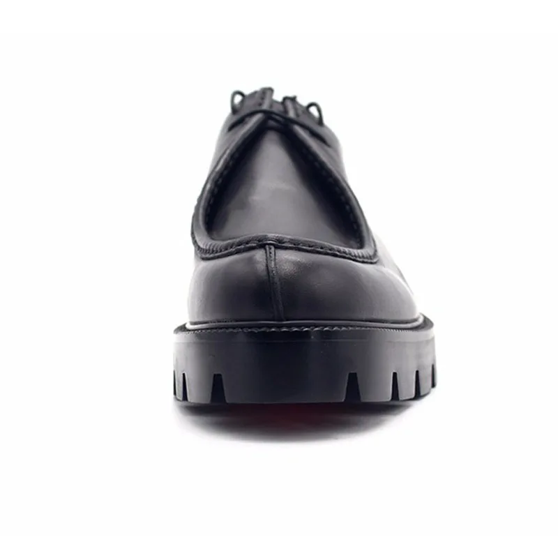 Мужские туфли с острым носком красные повседневные из натуральной кожи на