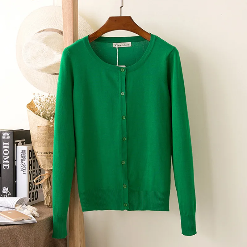 Весенне-осеннее женское трикотажное повседневное пальто с круглым вырезом