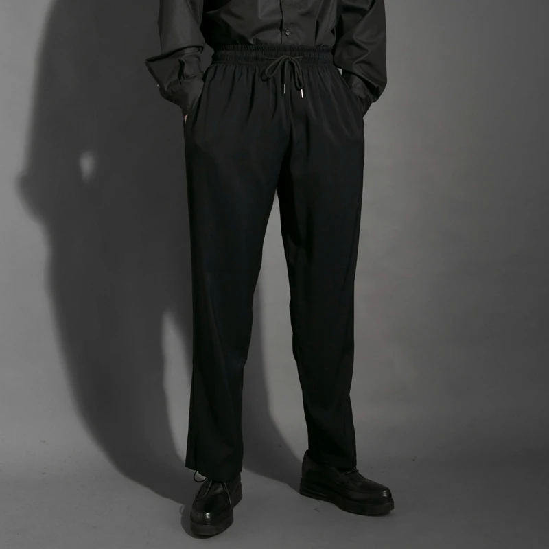 Темный тренд бренда Yamamoto стиль парикмахерская одежда тенсель прямые свободные