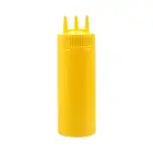 Пластиковая бутылка для еды, салата, соевого соуса с тремя отверстиями, горчицы, оливкового майонеза, кетчупа P2W0