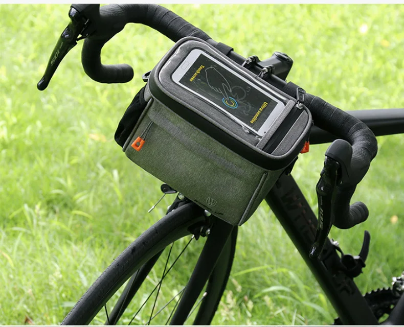 Multifunctional Bicycle Handlebar Bag Large Capacity MTB Bike Storage Bag Phone Touchscreen Bag Front Frame Trunk Pannier XA114Q