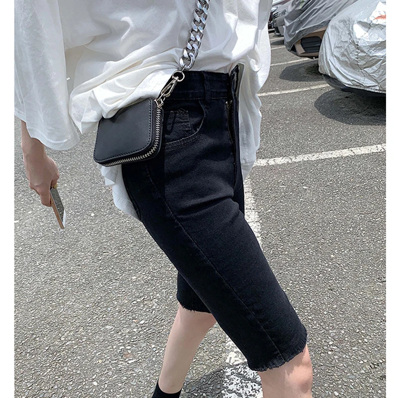 Женские винтажные джинсы с высокой талией B07703F эластичные облегающие до