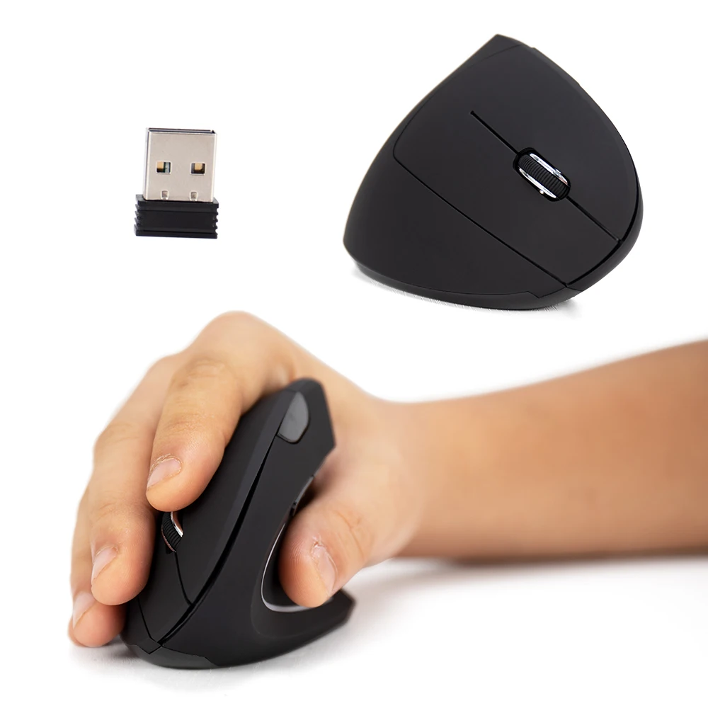 

Wireless Mouse Vertical Gaming Mouse USB Computer Mice Ergonomic Desktop Upright Mouse 1600DPI for PC Laptop Office Home