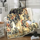 Два Слои Одеяло Европейский средневековый арт 3D принт плотное детское одеяло для взрослых диван путешествия подростков Для женщин мужчин Повседневное броски Одеяло