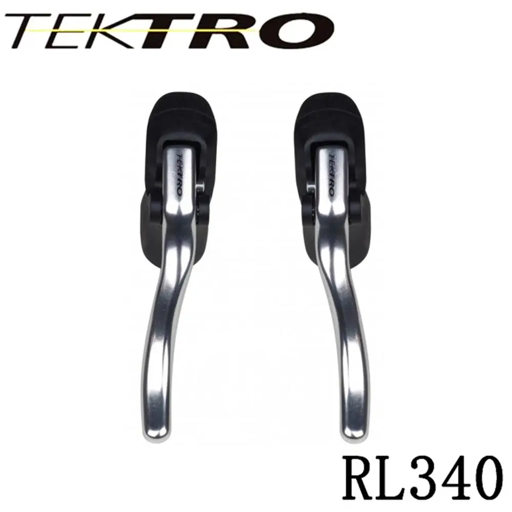 Цена Рычаг тормоза TEKTRO RL340 для горного и шоссейного велосипеда, Алюминиевый Рычаг Аэро, быстроразъемный механизм с резиновой блендой, руль 23,8 и 24,...