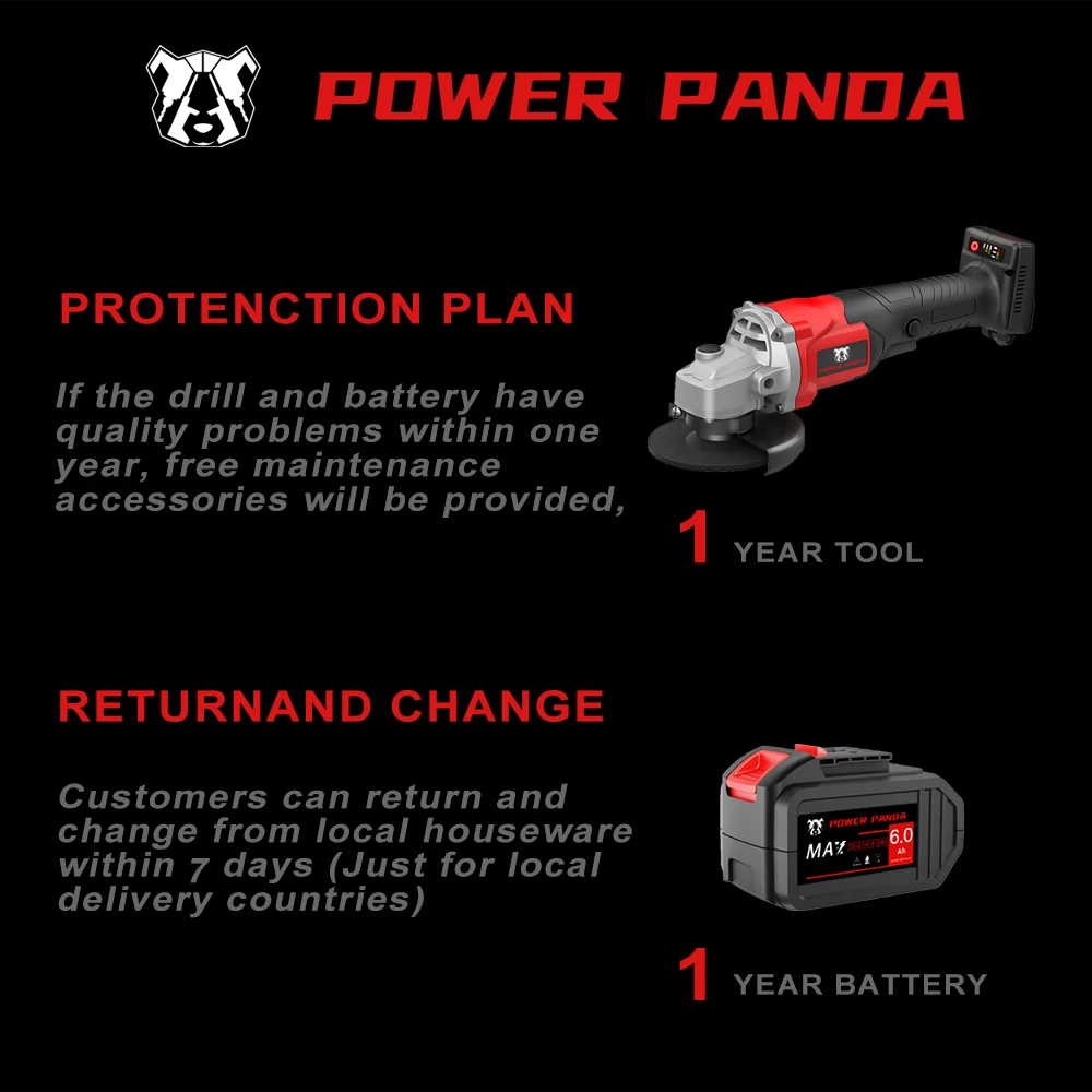 Угловая шлифовальная машина POWER PANDA 21 в бесколлекторная 125 мм | Инструменты