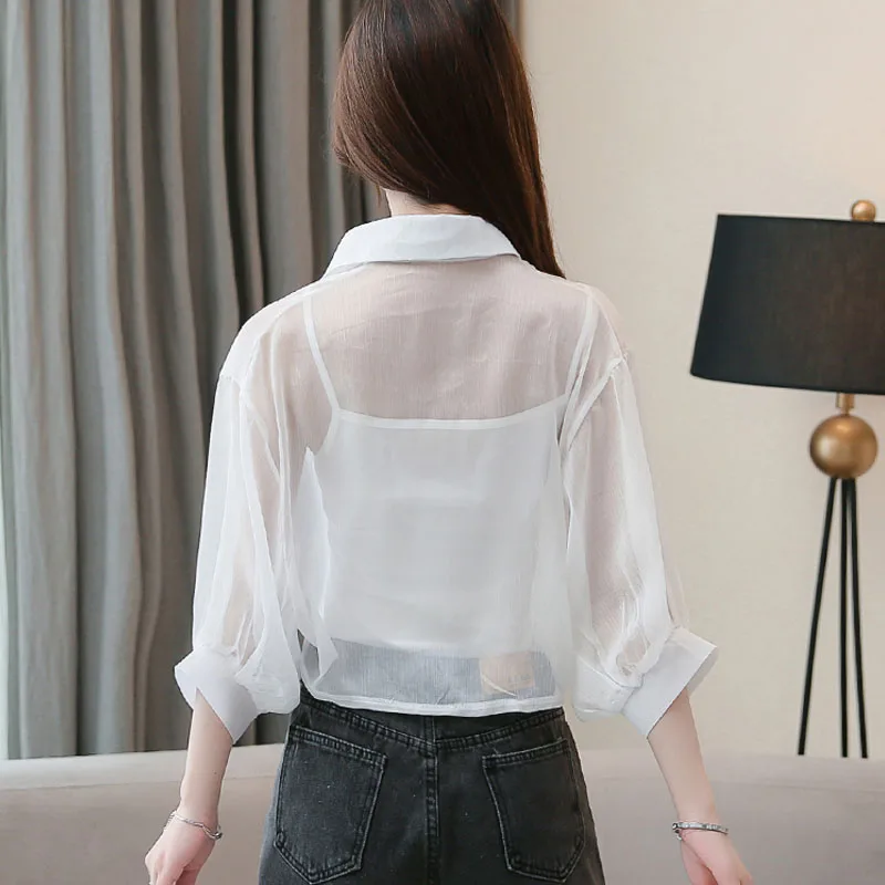 2021 новые летние с коротким рукавом на пуговицах Рубашка Свободная Повседневная