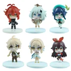 Аниме фигурки героев разбавленные Ragnvindr Paimon 6 моделей стоящая позиция Q Версия 8 см ПВХ Рождественская модель куклы игрушки