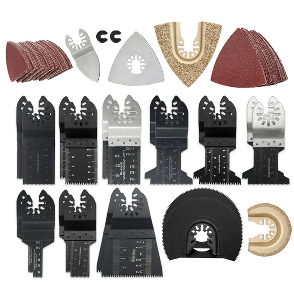 

102pcs Universal Saw Blade Set Oscillating Multi Straight Scale Multitools Metal Cutting Saw Blades For Fein Multimaster Power