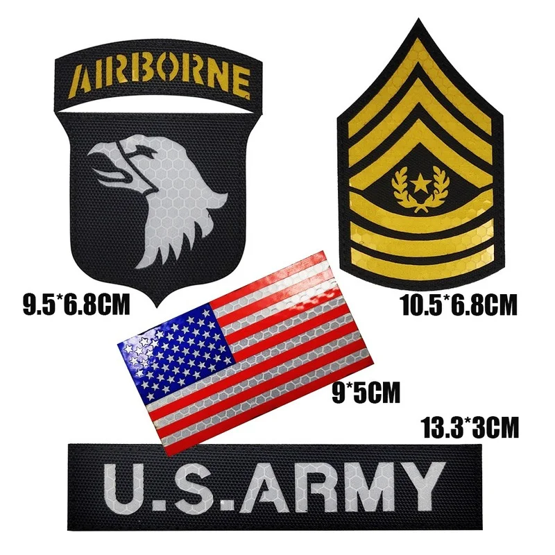 IR отражающая вставка в темноте армия США кричащий Орел разделение 101st