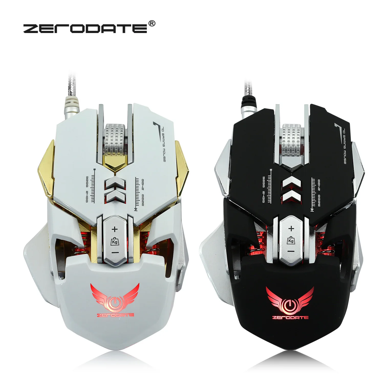 

Professional Optical Programmable Wired LED Gaming Mouse Adjustable 3200 DPI Beetle Creative 3D 7 Button Mice