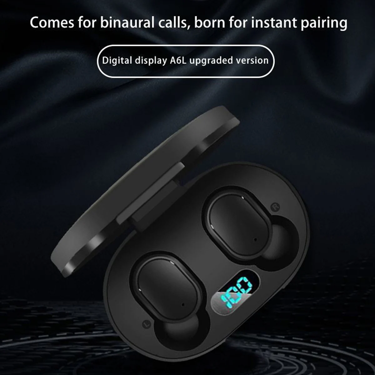 TWS BT5.0 Wireless Earphones Mini In Ear Dual Earbuds Stereo Waterproof One Button LED Display Headset With Charging Box | Электроника