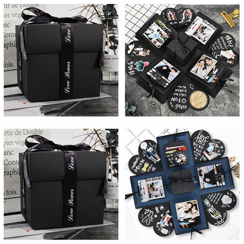 Сюрприз вечерние любовь взрыв коробка подарок на юбилей скрапбук DIY Фотоальбом