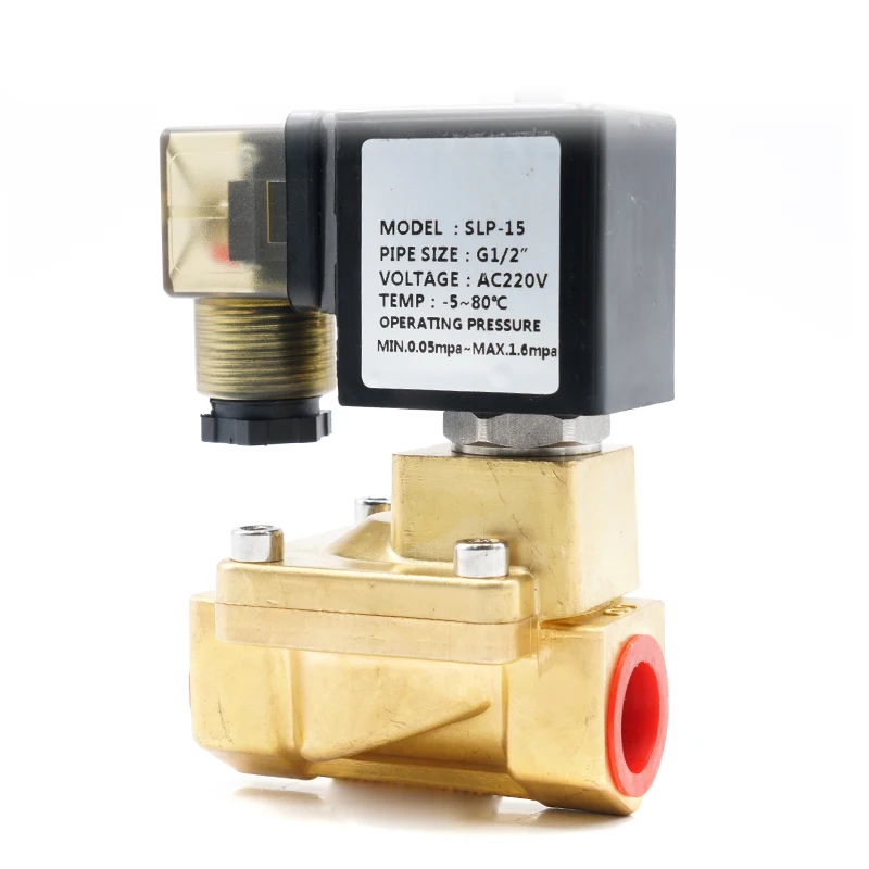 Электромагнитный клапан управления пилотом латунный нормально закрытый водяной