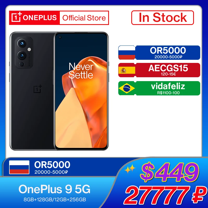 Tel&eacute;fono Inteligente OnePlus 9, smartphone 5G, Snapdragon 888, 8 GB, 128 GB, pantalla Fluid AMOLED de 6,5 pulgadas, 120 Hz, Rom Global, c&aacute;mara Hasselblad, tienda oficial-0