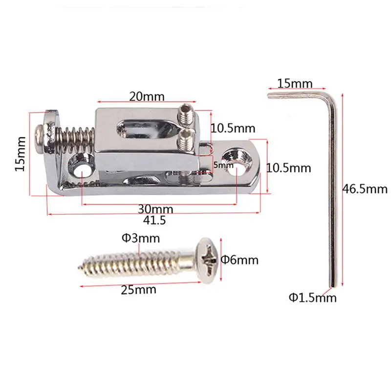 3pcs Guitar Bridge Metal Durable Single String GA1200 Bridg Strain Plate Saddle for Bass | Спорт и развлечения