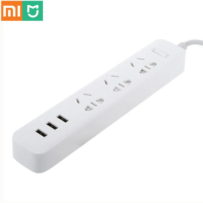 Оригинальная розетка питания для Xiaomi Mi портативная полоса адаптер с 3 USB портами