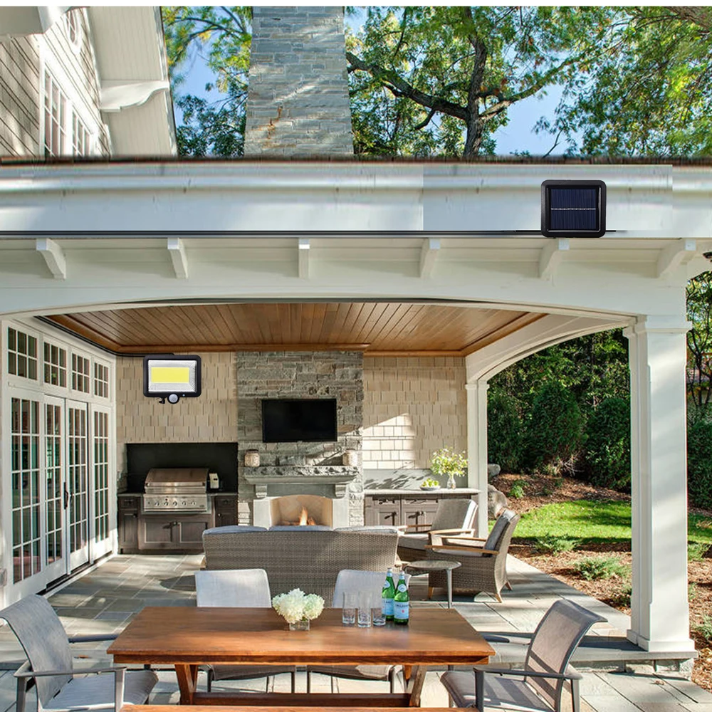 100 светодиодный солнечный светильник Сенсор Солнечная приведенная в действие