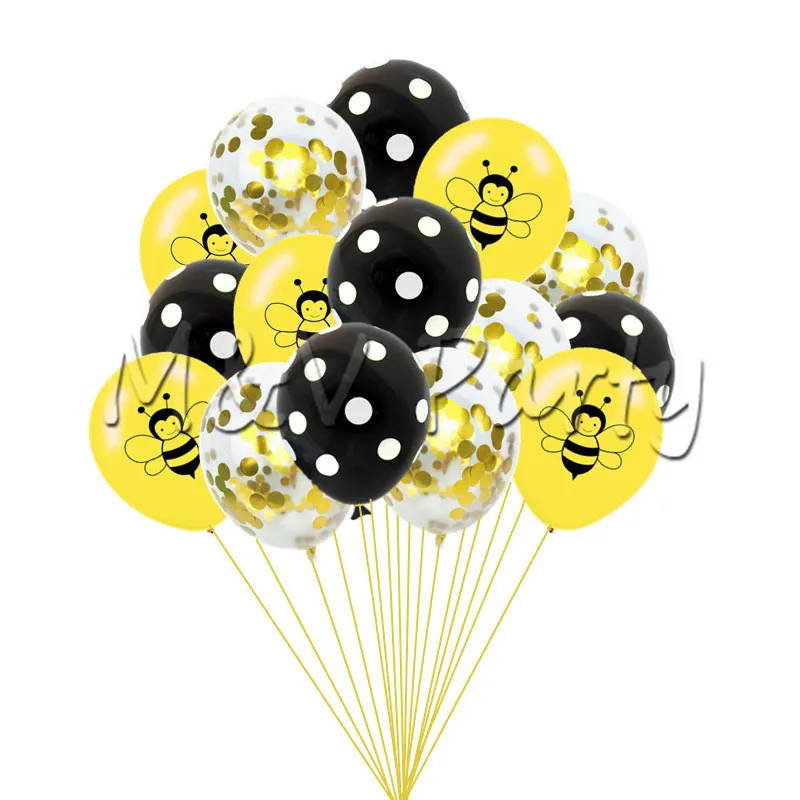 10 шт./лот 12 дюймов латексные конфетти мультфильм пчела тема вечерние Foli воздушный