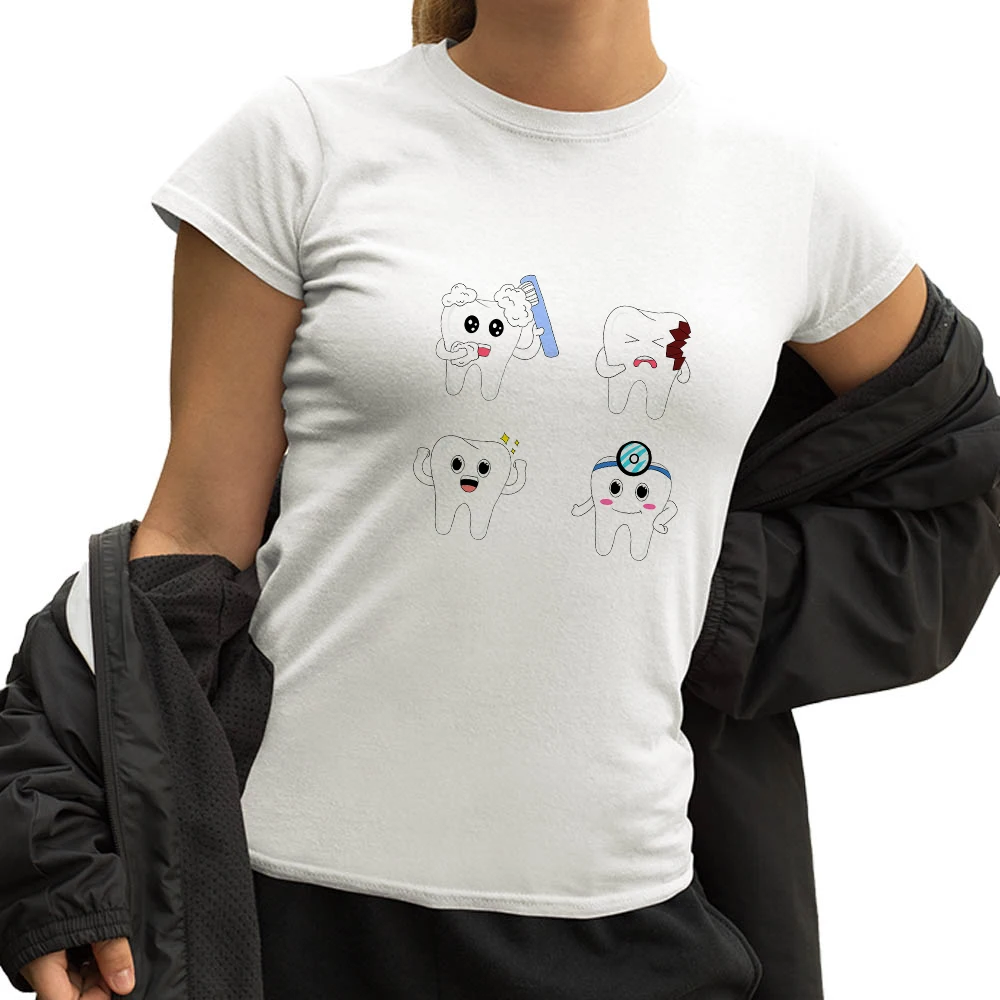 

Summer Casual Tshirt Women's Brush Your Teeth Seriously Style Printed Beautiful T Shirt Women Hakuna Matata T Shirt Hipster