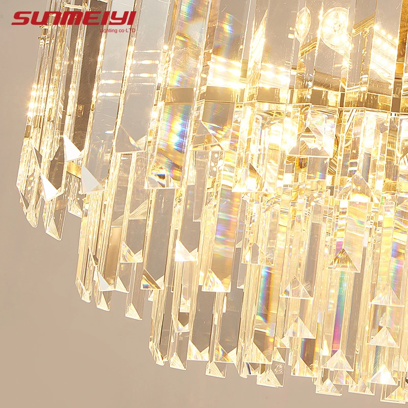 

Led Crystal Chandelier Lighting Lights For Dining room Living room Round Ceiling deco Modern Chandeliers Lamp lustres de plafond