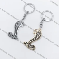 fashion metal key ring auto keychain snake shape key chain fit for ford mustang gt cobra chaveiro llavero key holder car styling
