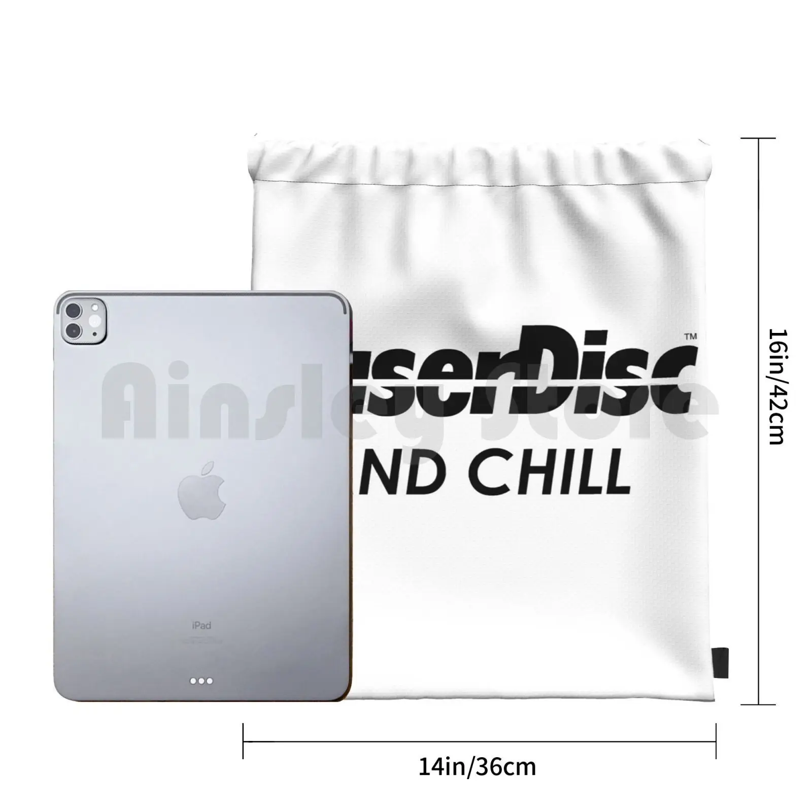 Водонепроницаемая сумка для спортзала Laserdisc И Chill рюкзак с кулиской фильмы Netflix