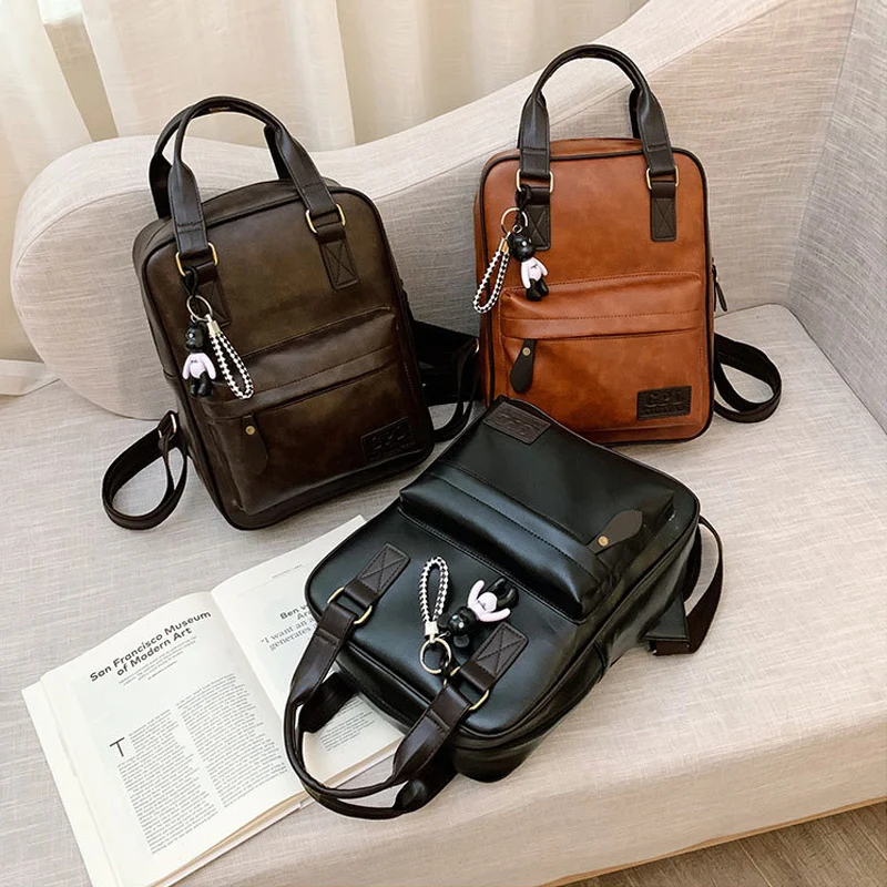 Женский рюкзак женские модные школьные рюкзаки из искусственной кожи для