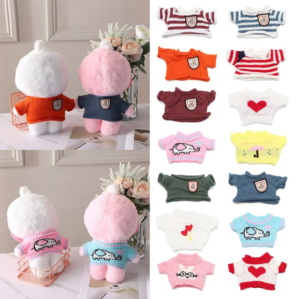 

30cm Duck Soft Toy Clothes And Accessories Fashion Knitting Sweater Overalls Outfit Mini Yellow Duck Plush Toy Dress Up Clothing