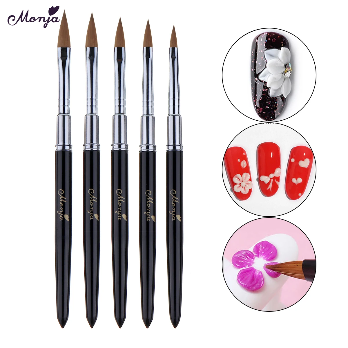 Monja кисть для дизайна ногтей Колонок Соболь акриловый УФ гель строитель живопись