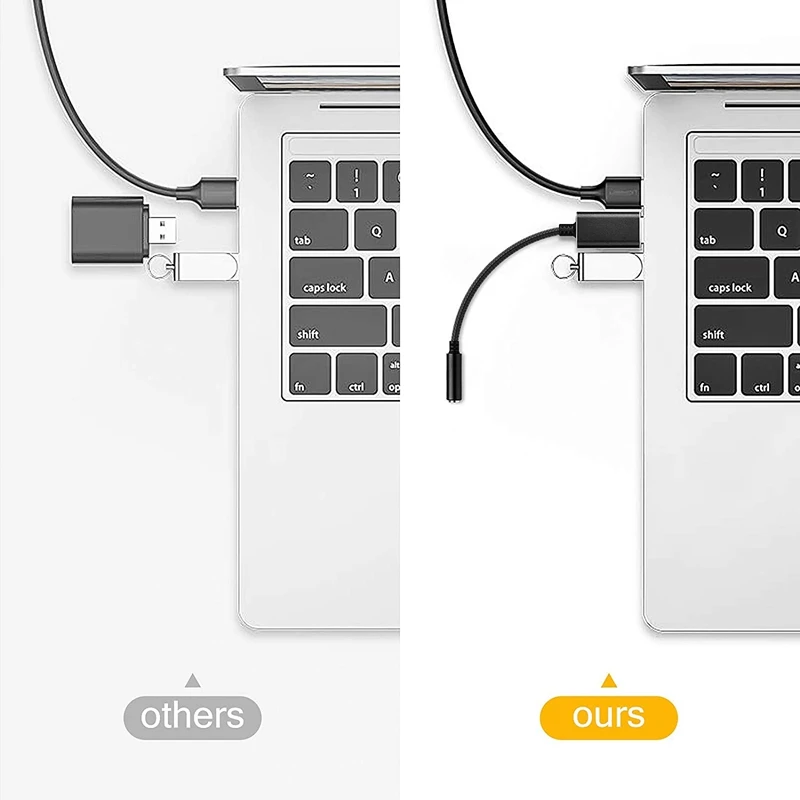 2 упаковки внешняя стерео звуковая карта USB для наушников адаптер o Jack с 3 5 мм Aux TRRS