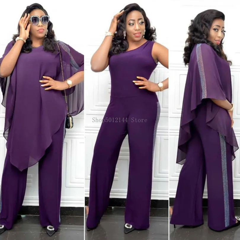 Африканские платья для женщин комплект из 2 предметов плащ + комбинезон Дашики с