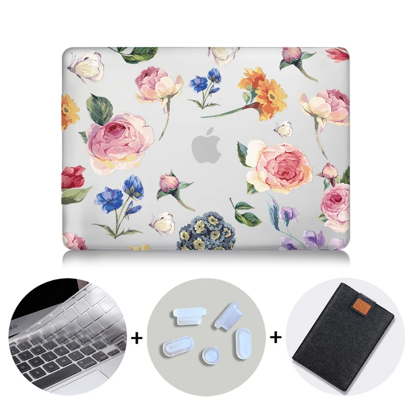 MB17 MTT чехол для ноутбука с цветочным узором и кристаллами для Macbook Air 11 13 Pro retina 13 15 дюймов с сенсорной панелью, Жесткий Чехол для ноутбука - Цвет: MB17