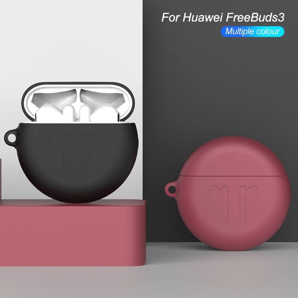 Силиконовый чехол для беспроводных Bluetooth наушников Huawei FreeBuds 3 мягкий из ТПУ