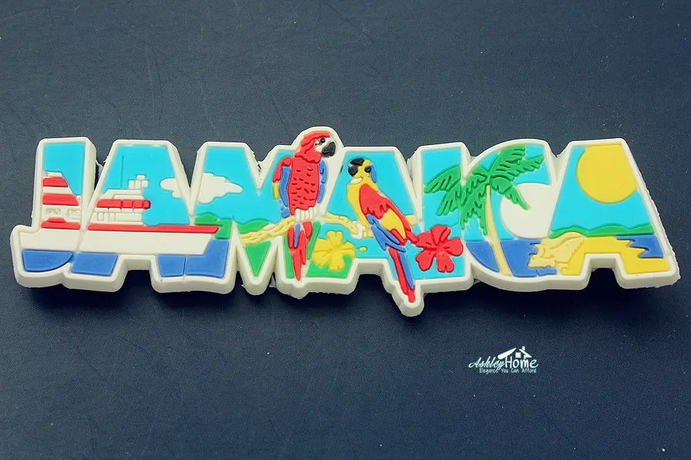 

Jamaica Letters Parrot Funny 3D Rubber Refrigerator Fridge Magnet Sticker Tourist Travel Souvenir GIFT IDEA