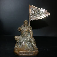 8chinese folk collection old bronze guan yu sitting buddha kuan pennant enshrine the buddha ornaments town house exorcism